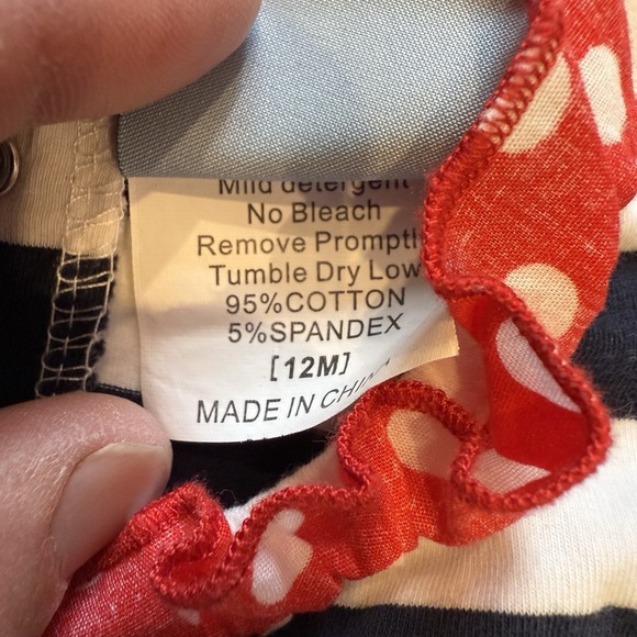 Christmas Santa Claus Pajamas 12 Months Three Sisters Brand Red Ruffle Blue - Picture 5 of 6